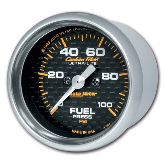 Auto Meter 4763 Carbon Fiber Digital Stepper Motor Fuel Pressure Gauge Auto Meter 4763 Carbon Fiber Digital Stepper Motor Fuel Pressure Gauge