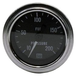 Stewart Warner 82325 Deluxe 2-1/16 Mech Fuel Pressure Gauge 10-200 PSI