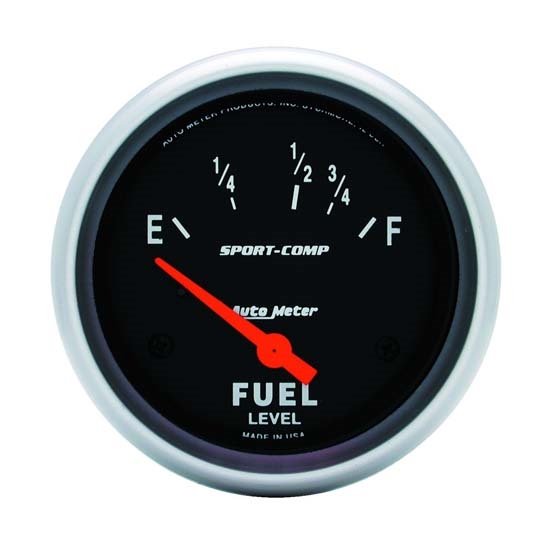 Auto Meter 3518 Sport-Comp Air-Core Electric Fuel Level Gauge, 2-5/8 Auto Meter 3518 Sport-Comp Air-Core Electric Fuel Level Gauge, 2-5/8