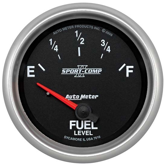 Auto Meter 7615 Sport-Comp II Air-Core Fuel Level Gauge, 2-5/8 Inch Auto Meter 7615 Sport-Comp II Air-Core Fuel Level Gauge, 2-5/8 Inch