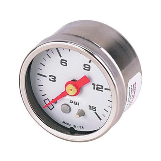 Auto Meter 2175 Hi-Vibration Pressure Gauge, 0-15 PSI Auto Meter 2175 Hi-Vibration Pressure Gauge, 0-15 PSI