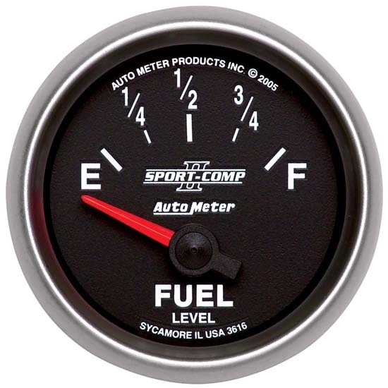 Auto Meter 3616 Sport-Comp II Air-Core Fuel Level Gauge, 2-1/16 Inch Auto Meter 3616 Sport-Comp II Air-Core Fuel Level Gauge, 2-1/16 Inch