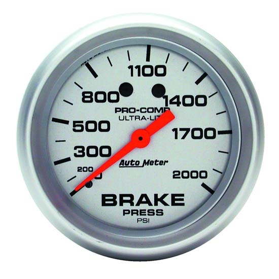 Auto Meter 4426 Ultra-Lite Mechanical Brake Pressure Gauge, 2-5/8 Inch Auto Meter 4426 Ultra-Lite Mechanical Brake Pressure Gauge, 2-5/8 Inch