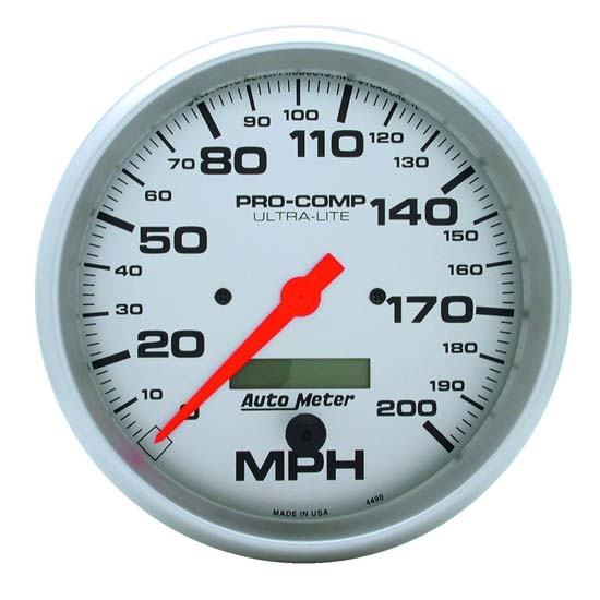 Auto Meter 4490 Ultra-Lite Air-Core Speedometer, 200 MPH, 5 Inch Auto Meter 4490 Ultra-Lite Air-Core Speedometer, 200 MPH, 5 Inch
