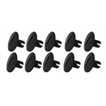 Plastic Large Head Quarter Turn Fasteners, .500 Inch Grip, Pack/10