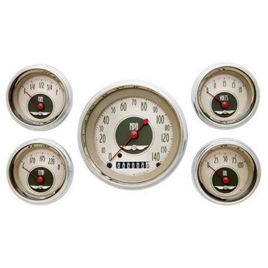 Classic Instruments AN00SHC All American Series Nickel 5 Gauge Set