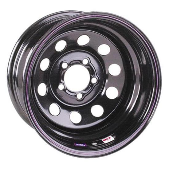 Black Circle Track Wheel, 15x7, 5 on 4 3/4 Inches, Non-Beadlock