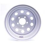 White Circle Track 15 Inch Wheel, 15x8, 5 on 4 3/4, Non-Beadlock