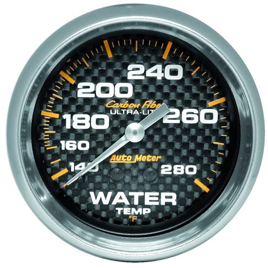Auto Meter 4831 Carbon Fiber Mechanical Water Temperature Gauge Auto Meter 4831 Carbon Fiber Mechanical Water Temperature Gauge
