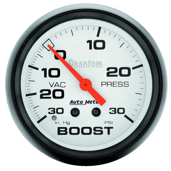 Auto Meter 5803 Phantom Mechanical Boost/Vacuum Gauge, 2-5/8 Inch Auto Meter 5803 Phantom Mechanical Boost/Vacuum Gauge, 2-5/8 Inch