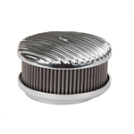 OTB Gear 4451 Full Fin Air Cleaner, Offset Base, Polished