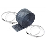 DEi 010119 Exhaust Pipe Wrap and Locking Ties Kit, 2 Inch x 25 Ft, Black