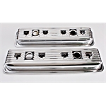 Chrome 1987-Up Small Block Chevy Centerbolt Valve Covers, 2-Hole