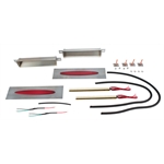 Hagan Street Rods fm8OVR-LEDH Flush Mount Tail Lights Red Oval 8 x 1