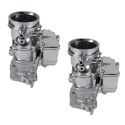 Pair of 9 Super 7® Secondary 2 Barrel Carburetors, Chrome