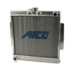 AFCO Micro/Mini/Midget Radiator, Down-Flow Front Mount w/ 1 Inch Push On