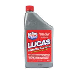 Lucas SAE Synthetic 5W-40 High Performance Motor Oil, 1 Quart