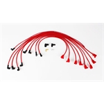 Taylor Cable 76239 8mm Solid Core Spark Plug Wires Under Headers, 90°, Red