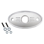 Billet Alum Polished Oval Switch Plate w/o Indicator