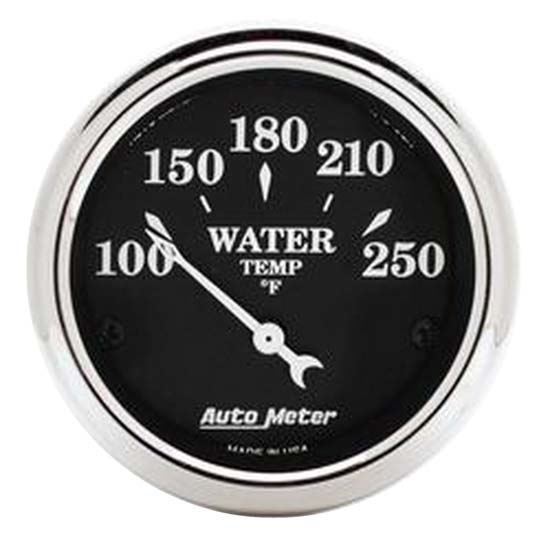 Auto Meter 1737 Old Tyme Black Air-Core Water Temperature Gauge Auto Meter 1737 Old Tyme Black Air-Core Water Temperature Gauge