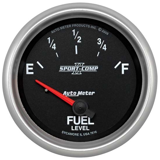 Auto Meter 7616 Sport-Comp II Air-Core Fuel Level Gauge, 2-5/8 Inch Auto Meter 7616 Sport-Comp II Air-Core Fuel Level Gauge, 2-5/8 Inch