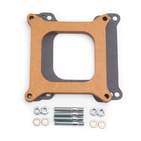Edelbrock 8724 4- Barrel Carburetor Spacer, Wood, 0.500 Inch
