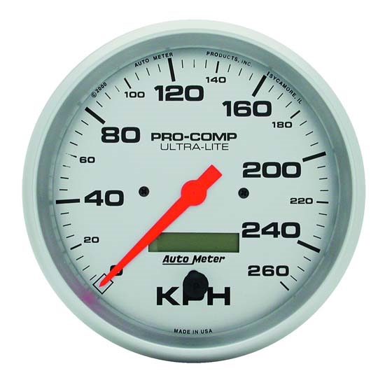 Auto Meter 4489-M Ultra-Lite Air-Core Speedometer, 260km/h, 5 Inch Auto Meter 4489-M Ultra-Lite Air-Core Speedometer, 260km/h, 5 Inch