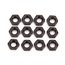 Black Aluminum Jam Nuts, 1/2-20 Thread, 12 Pack Black Aluminum Jam Nuts, 1/2-20 Thread, 12 Pack
