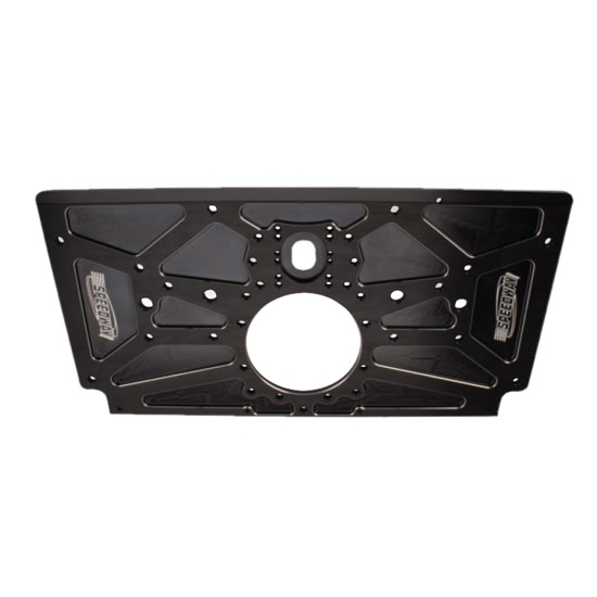 Speedway Small Block Chevy Aluminum Rear Motor Plate, Black Speedway Small Block Chevy Aluminum Rear Motor Plate, Black
