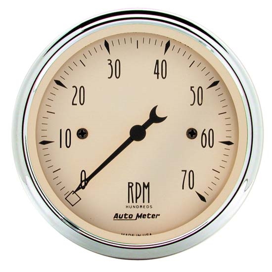 Auto Meter 1898 Antique Beige Air-Core In-Dash Tachometer Gauge Auto Meter 1898 Antique Beige Air-Core In-Dash Tachometer Gauge