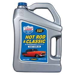 Lucas 10W40 Hot Rod Oil, One 5Qt Jug