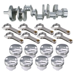 Premium Chevy 350 Rotating Assembly, 1-Piece Main, .200 Dome, 5.7 Rod