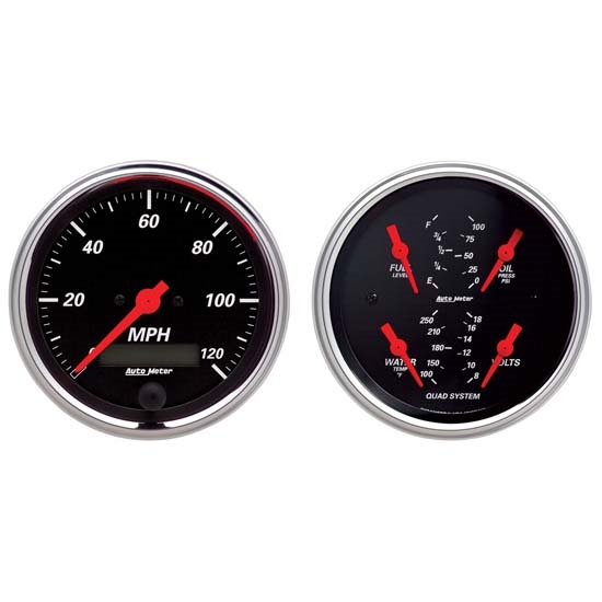 Auto Meter 1403 Designer Black Air-Core 2 Piece Gauge Kit, 5 Inch Auto Meter 1403 Designer Black Air-Core 2 Piece Gauge Kit, 5 Inch