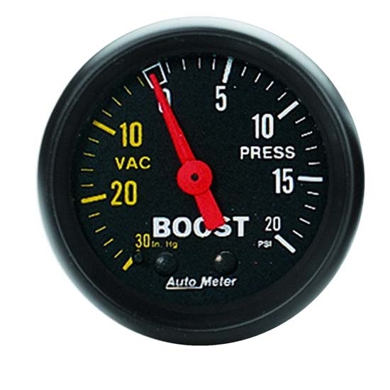 Auto Meter 2601 Z-Series Mechanical Boost/Vacuum Gauge, 2-1/16 Inch Auto Meter 2601 Z-Series Mechanical Boost/Vacuum Gauge, 2-1/16 Inch