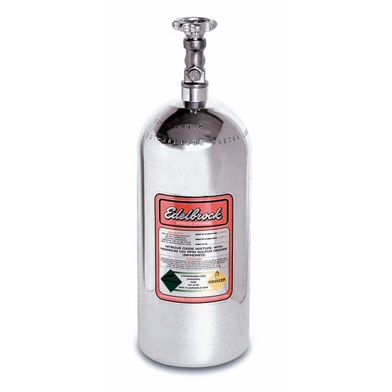 Edelbrock 72400 Nitrous System Nitrous Oxide Bottle, 10 Pounds