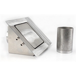 Hagan Street Rods 45 SF 45 Deg. Flat Series LH Hinge Square Fuel Door