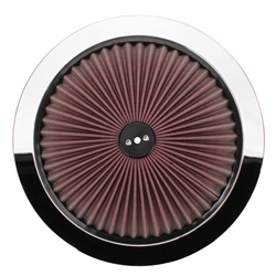 Speedway Super Flow 14 Inch Air Filter Top, Chrome