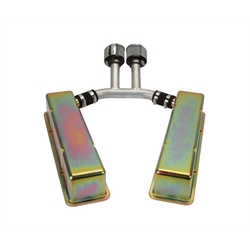 Speedway S/B Chevy Steel Valve Covers w/ Crossover Breather Tube