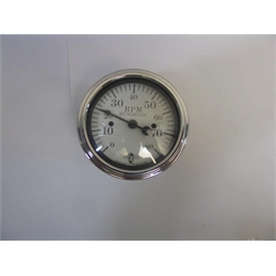 Garage Sale - Stewart Warner Individual Electric Tachometer, White