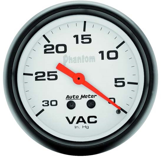 Auto Meter 5884 Phantom Mechanical Vacuum Gauge, 2-5/8 Inch Auto Meter 5884 Phantom Mechanical Vacuum Gauge, 2-5/8 Inch