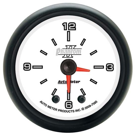 Auto Meter 7585 Phantom II Digital Stepper Motor Clock Gauge Auto Meter 7585 Phantom II Digital Stepper Motor Clock Gauge