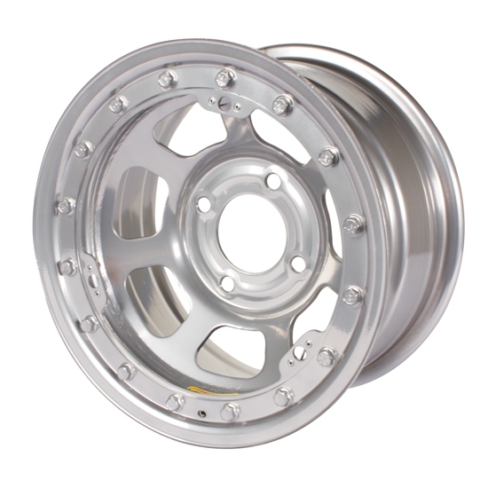 Bassett 58DP3SL 15X8 D-Hole 4 on 4.25 3 Inch BS Silver Beadlock Wheel Bassett 58DP3SL 15X8 D-Hole 4 on 4.25 3 Inch BS Silver Beadlock Wheel