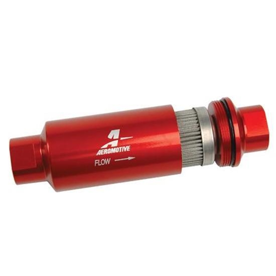 Aeromotive 12304 100 Micron Stainless Steel Fuel Filter, ORB-10 Ports Aeromotive 12304 100 Micron Stainless Steel Fuel Filter, ORB-10 Ports