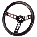 Speedway Classic 12 Inch Black Steering Wheel w/ Holes