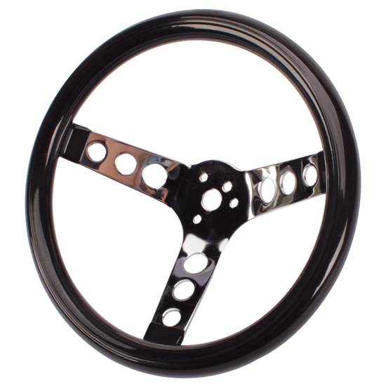 Speedway Classic 12 Inch Black Steering Wheel w/ Holes Speedway Classic 12 Inch Black Steering Wheel w/ Holes
