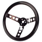 Speedway Classic 12 Inch Black Steering Wheel w/ Holes