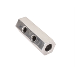 Hex Polished Aluminum Fuel Block, 2-Hole