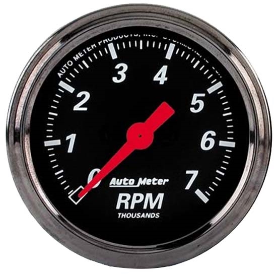 Auto Meter 1497 Designer Black Air-Core In-Dash Tachometer Gauge Auto Meter 1497 Designer Black Air-Core In-Dash Tachometer Gauge