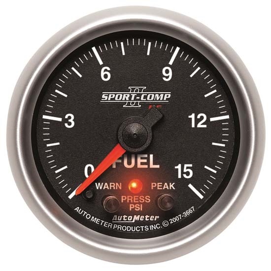 Auto Meter 3667 Sport-Comp II Digital Stepper Motor Fuel Press Gauge Auto Meter 3667 Sport-Comp II Digital Stepper Motor Fuel Press Gauge