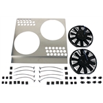 Electric Fan Shroud w/ Two Fans, 21-24 Inch Tank-to-Tank x 17-20 Inch